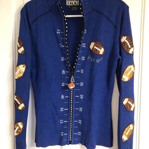 🏈 Berek by Takako Sakon  Blue 💙 Football Cardigan 🏈